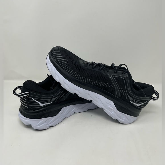 New Hoka One One Bondi 7 Black White Running Sneakers Size 9.5 Women - Picture 7 of 10